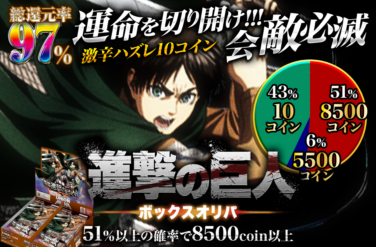 ユニオンアリーナ　ハンターハンター 5BOX 未開封　テープ付き ユニオンアリーナ ハンターハンター 5BOX 未開封 テープ付き